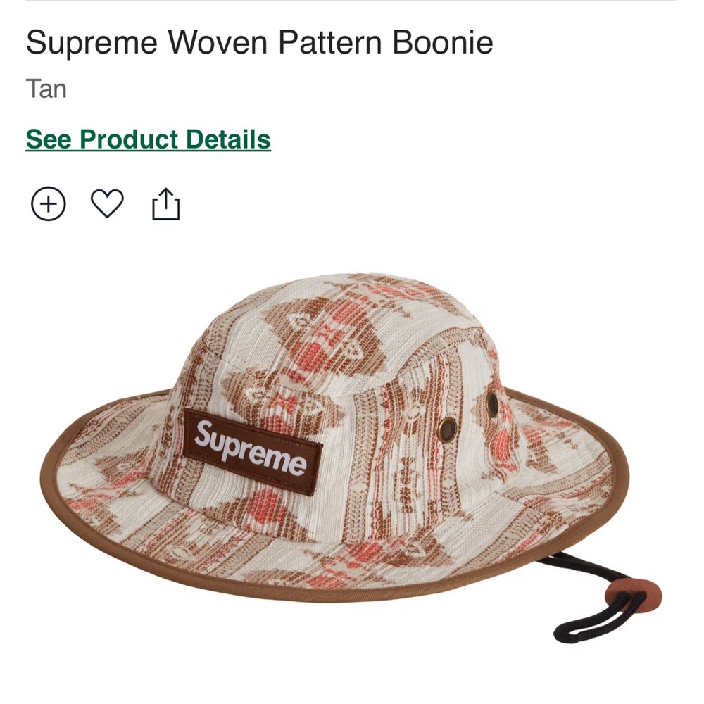 Supreme woven pattern boonie bucket hat